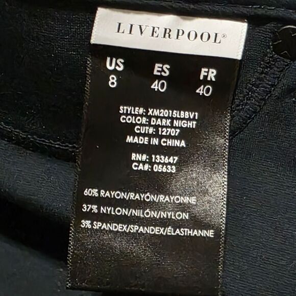 NWOT Liverpool Dark Knight (Green) Skinny Jeans Classic Design - Picture 6 of 7